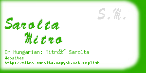 sarolta mitro business card